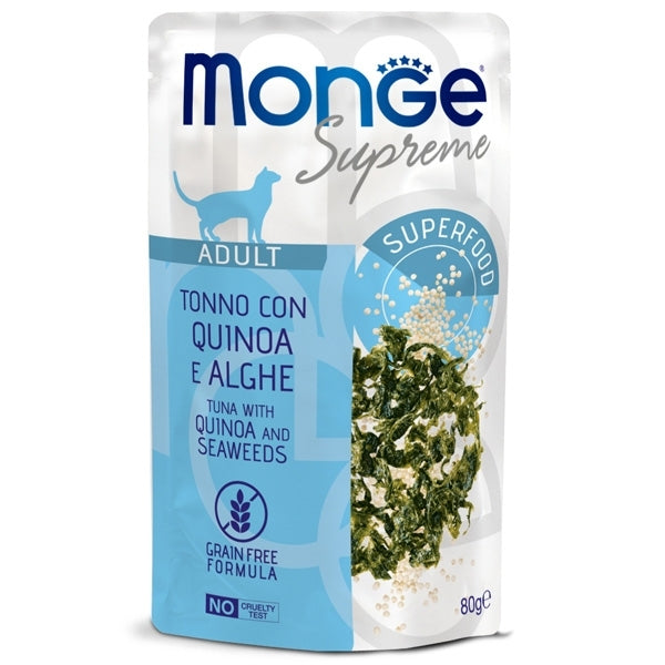 Monge Supreme Tonno con Quinoa 80gr - Alimento Gourmet per Gatti Monge Supreme Tonno con Quinoa 80gr - Alimento Gourmet per Gatti